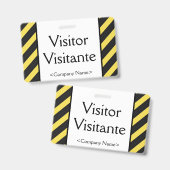 基本的な「訪問者」 「Visitante」 バッジ (正面＆裏面)