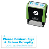 基本的な「速やかに確認、署名、返却」 セルフインキングスタンプ (インサイチュ)