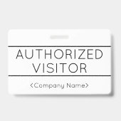 基本的な「AUTHORIZED VISITOR」バッジ バッジ (裏面)
