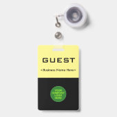 基本的な「GUEST」バッジ バッジ (正面(伸縮クリップ))