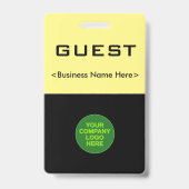 基本的な「GUEST」バッジ バッジ (裏面)