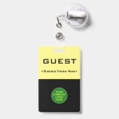 基本的な「GUEST」バッジ バッジ (裏面(伸縮クリップ))