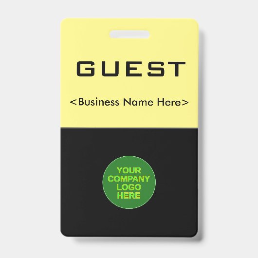 基本的な「GUEST」バッジ バッジ (正面)