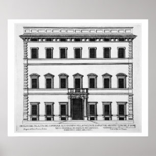 基本的なAlesandrinoの広場SS ApostolのPalazzo ポスター