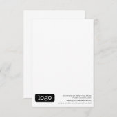 基本的なOfficeまたはBusinessロゴ連絡情報 ノートカード (正面/裏面)