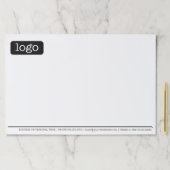 基本的なOfficeまたはBusinessロゴ連絡情報 ペーパーパッド (インサイチュ)