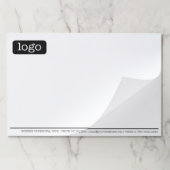 基本的なOfficeまたはBusinessロゴ連絡情報 ペーパーパッド (折り畳み)