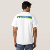 基本的なTシャツ、前部および背部ロゴ Tシャツ (裏面フル)