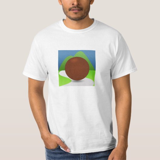 基本的なTシャツ、前部および背部ロゴ Tシャツ (正面)