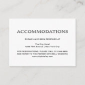 基本的エレガントな白黒 | 宿泊施設 エンクロージャーカード (正面)