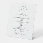 基本的シンプルなモノ結婚のドリンクバーメニュー 台座サイン (正面)