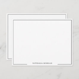 基本的シンプルな縁ど文房具 ノートカード