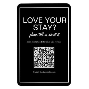 基本的モダンなブラックデジタルQRコードレビューマグネット マグネット