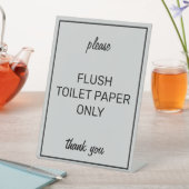 基本的モダンな灰色の浴室浄化台座標識 台座サイン (インサイチュ)