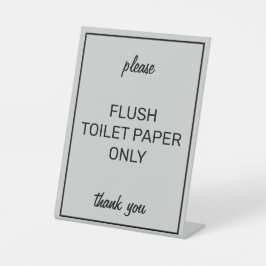 基本的モダンな灰色の浴室浄化台座標識 台座サイン