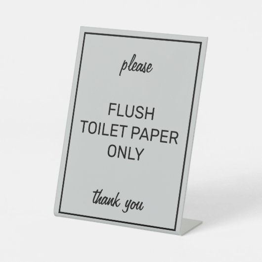 基本的モダンな灰色の浴室浄化台座標識 台座サイン (正面)