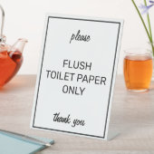 基本的モダンな白い浴室浄化台座標識 台座サイン (インサイチュ)