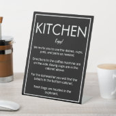 基本的モダンな黒キッチンカウンターの標識 台座サイン (インサイチュ)