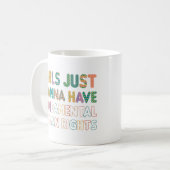 基本的人権を望む少女たち コーヒーマグカップ (正面左)