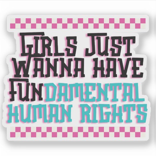 基本的人権を望む少女たち シール (正面)