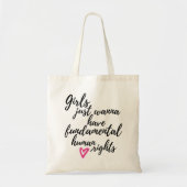 基本的人権を望む少女たち トートバッグ (正面)