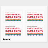 基本的人権を望む少女たち 長方形シール (シート)