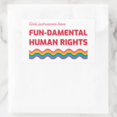 基本的人権を望む少女たち 長方形シール (バッグ)