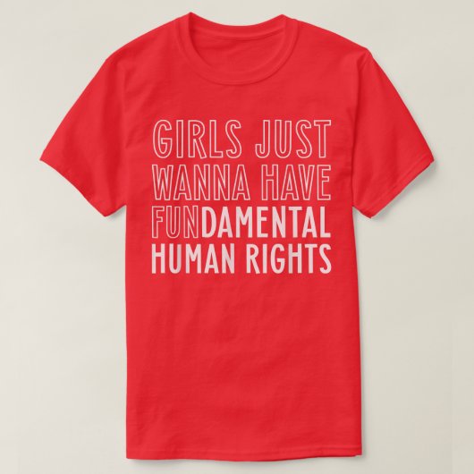 基本的人権をFemに収めたい少女 Tシャツ (デザイン正面)