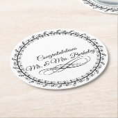 基本空白の紙コースター結婚式 ラウンドペーパーコースター (アングル)