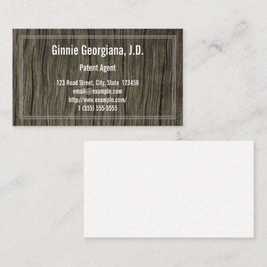 基本素朴法的プロフェッショナル名刺 名刺 (正面/裏面)