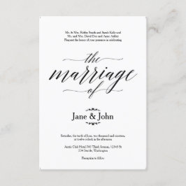 基本結婚式招待状 招待状