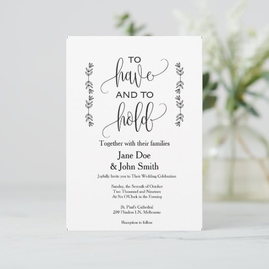 基本結婚式招待状 招待状 (スタンド正面)