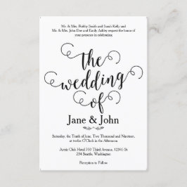 基本結婚結婚式招待状 招待状