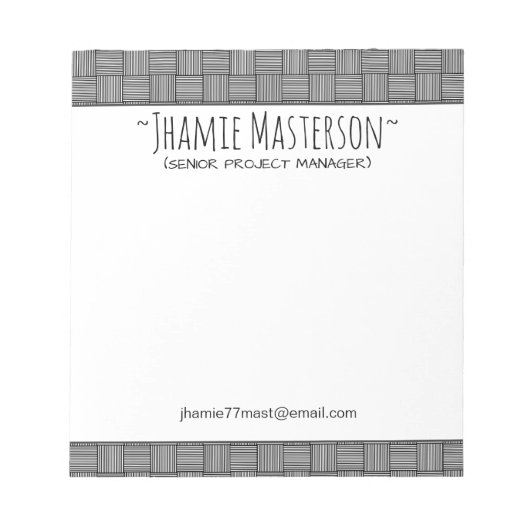 基本織パーソナライズされたり ノートパッド (正面)