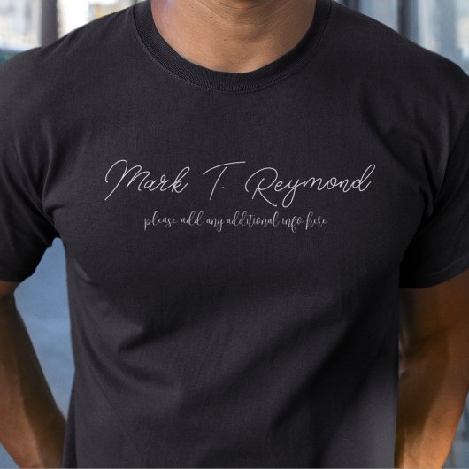 基本署名名（黒） Tシャツ