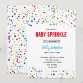 基本色の紙吹雪テーマ 招待状 (正面/裏面)