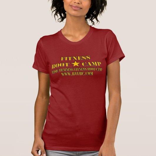 基本訓練のフィットネスの馬蝿の幼虫のキャンプ Tシャツ (正面)