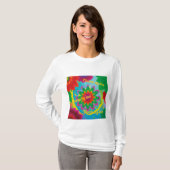 基本長袖Tシャツフローラ夏プリント Tシャツ (正面フル)