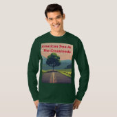 基本長袖Tシャツ – ミニマリストAnime Tree Tシャツ (正面フル)
