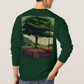 基本長袖Tシャツ – ミニマリストAnime Tree Tシャツ (裏面)