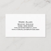 基本黒モダン三角形モノグラム 名刺 (裏面)