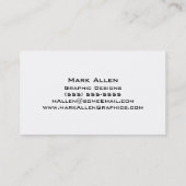 基本黒モダン三角形モノグラム 名刺 (裏面)