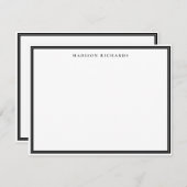 基本黒縁どパーソナライズされた ノートカード (正面/裏面)