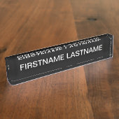 基本黒(白) デスクネームプレート (側面)