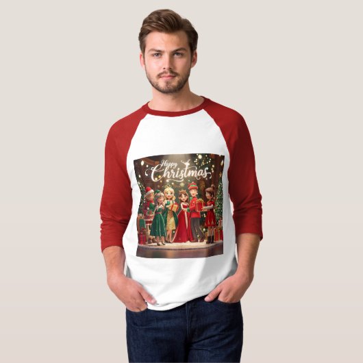 基本3/4スリーブラグランTシャツ Tシャツ (正面フル)