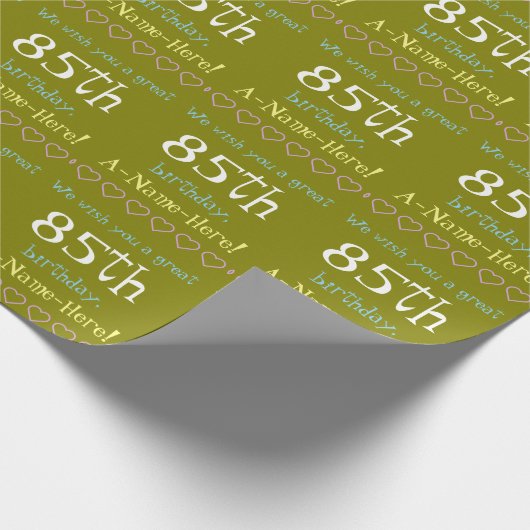基本85番目の誕生日ラッピング紙 ラッピングペーパー (角)