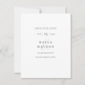 基本、ウェディングミニマル日付を保存 招待状 (正面)