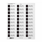 基本、カスタムイニシャル差出人住所ラベル ラベル (フルシート)