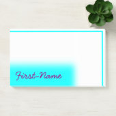 基本、シンプル、シアンの背景(紫の名前付き) ポストイット (オフィス)