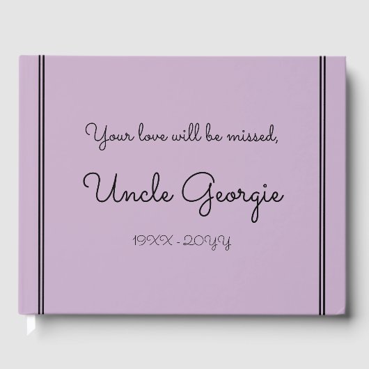 基本・ミニマル葬儀・メモリアル客書 ゲストブック (正面)